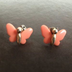 Vintage Small Butterfly Stud Earrings